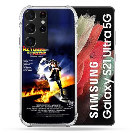 Coque Pour Samsung Galaxy S21 Ultra Retour Vers Le Futur Affiche