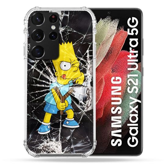 Coque Pour Samsung Galaxy S21 Ultra Simpson Bart