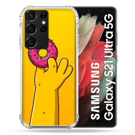 Coque Pour Samsung Galaxy S21 Ultra Simpson Donuts