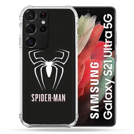 Coque Pour Samsung Galaxy S21 Ultra Spiderman Logo