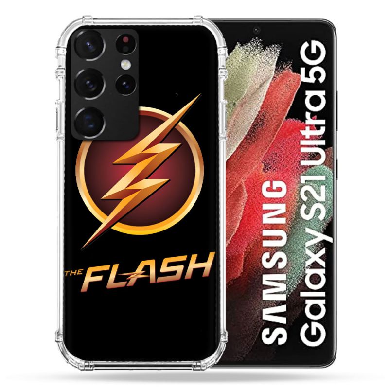 Coque Pour Samsung Galaxy S21 Ultra The Flash Logo