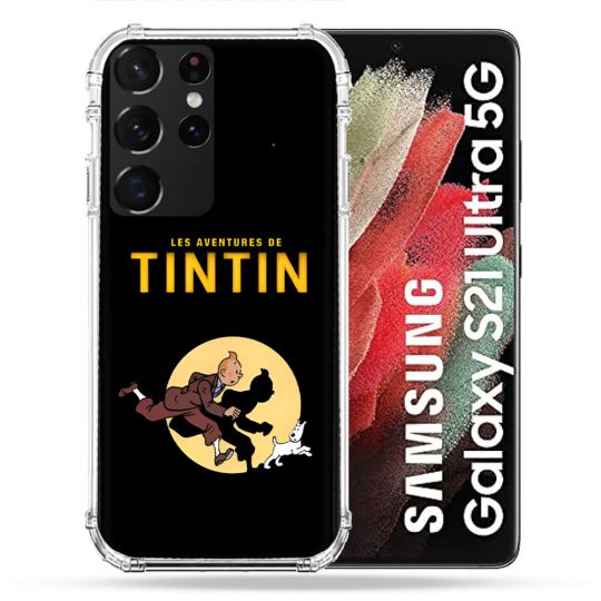 Coque Pour Samsung Galaxy S21 Ultra Tintin Classique