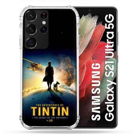 Coque Pour Samsung Galaxy S21 Ultra Tintin Affiche
