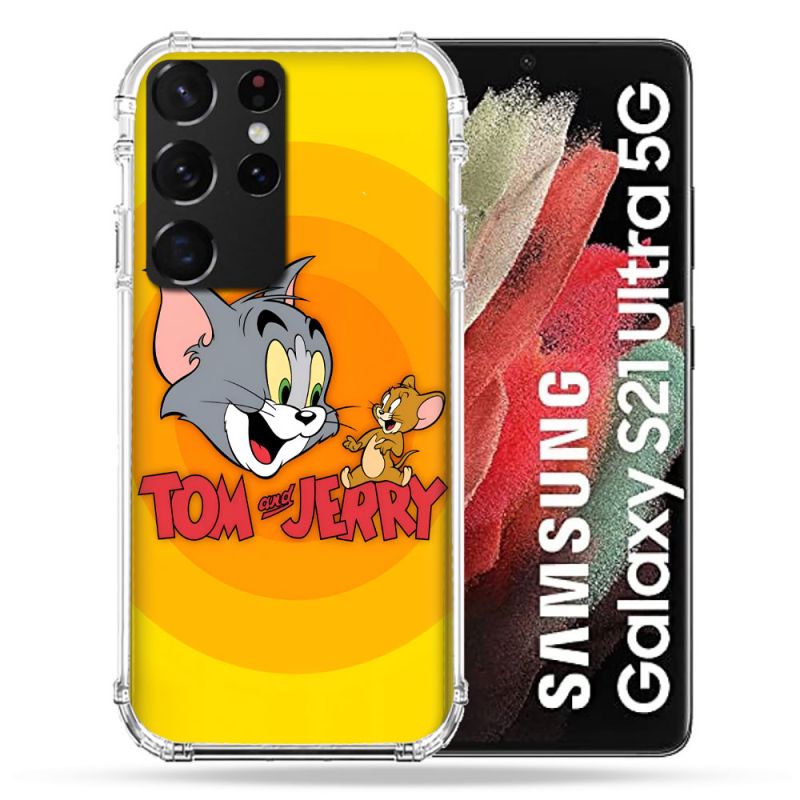 Coque Pour Samsung Galaxy S21 Ultra Tom Jerry