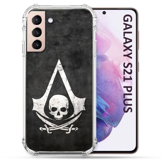 Coque Pour Samsung Galaxy S21 Plus Assassin Creed Tete Mort