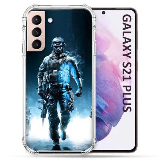 Coque Pour Samsung Galaxy S21 Plus Call Of Duty Guerrier