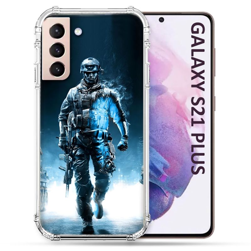 Coque Pour Samsung Galaxy S21 Plus Call Of Duty Guerrier