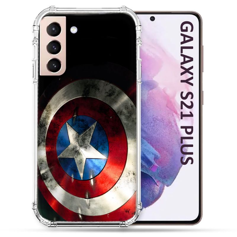 Coque Pour Samsung Galaxy S21 Plus Captain America Bouclier