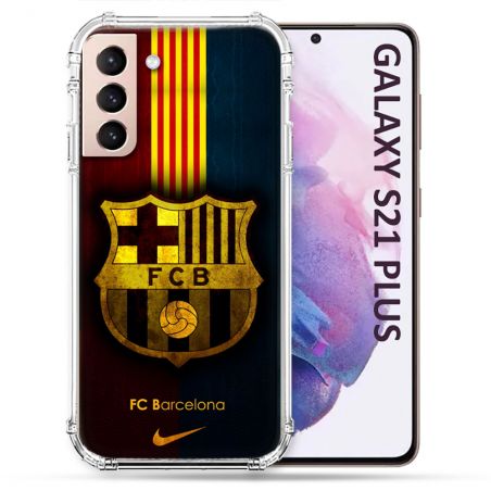 Coque Pour Samsung Galaxy S21 Plus Foot FC Barcelone Vintage