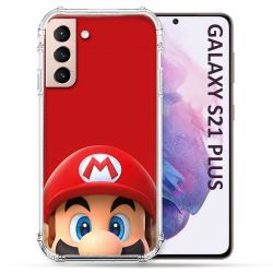 Coque Pour Samsung Galaxy S21 Plus Mario Rouge
