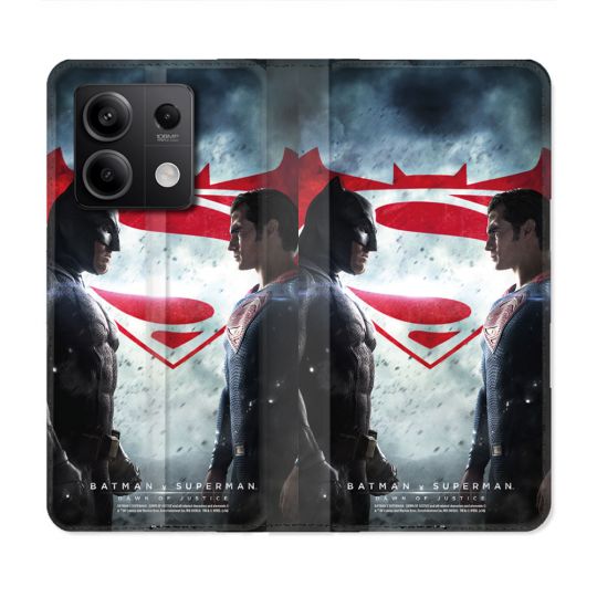 Housse Cuir Portefeuille Pour Xiaomi Redmi Note 13 Pro 5G Batman VS Superman