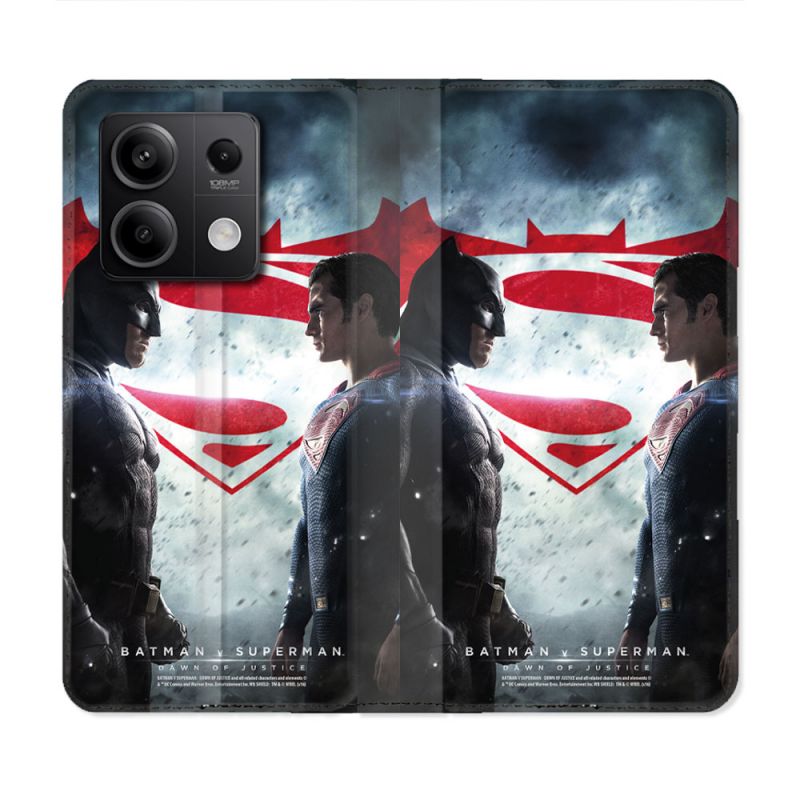 Housse Cuir Portefeuille Pour Xiaomi Redmi Note 13 Pro 5G Batman VS Superman