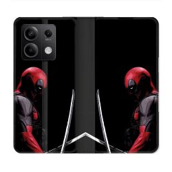 Housse Cuir Portefeuille Pour Xiaomi Redmi Note 13 Pro 5G Deadpool Epee