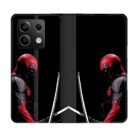 Housse Cuir Portefeuille Pour Xiaomi Redmi Note 13 Pro 5G Deadpool Epee