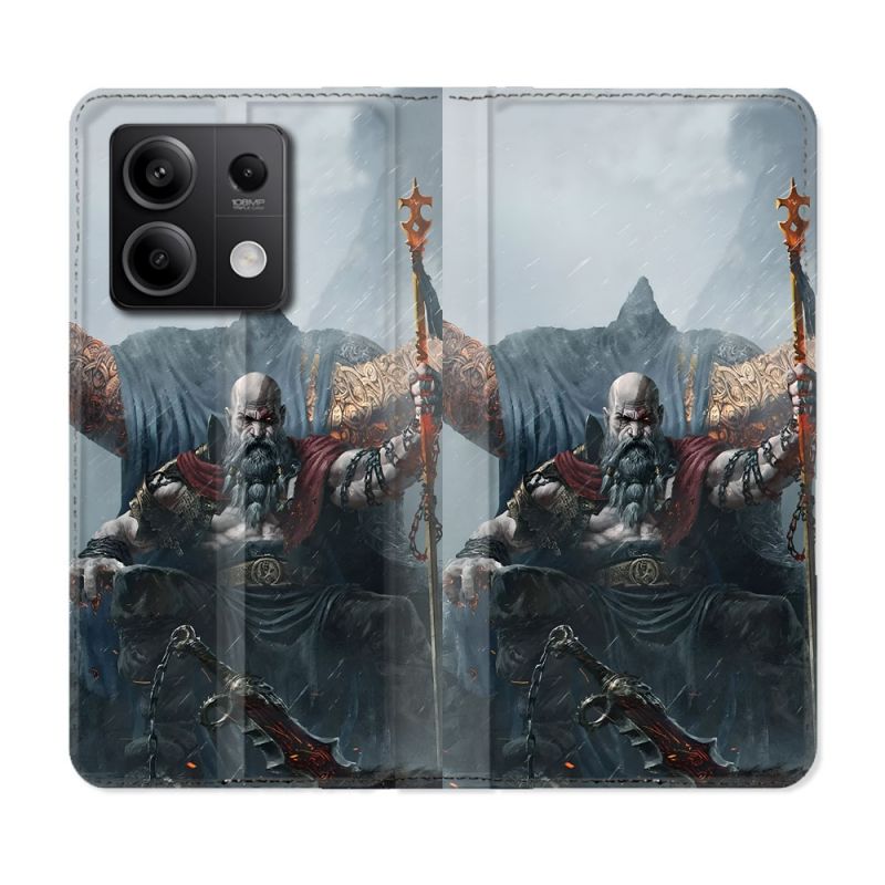 Housse Cuir Portefeuille Pour Xiaomi Redmi Note 13 Pro 5G Gof Of War