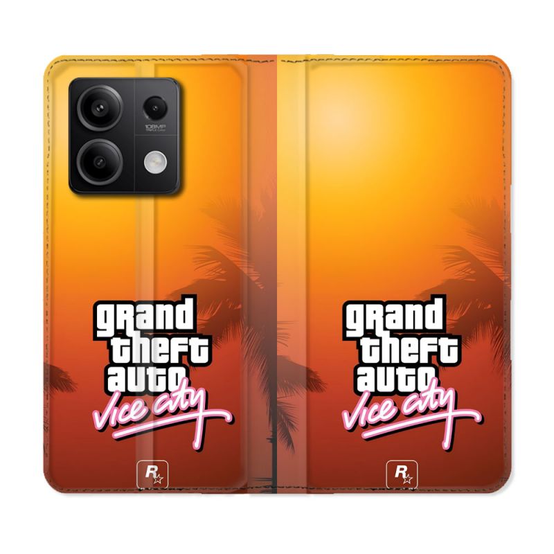 Housse Cuir Portefeuille Pour Xiaomi Redmi Note 13 Pro 5G GTA Vice City