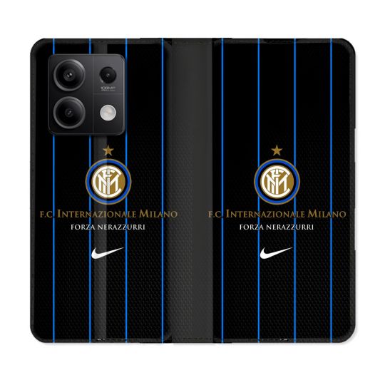 Housse Cuir Portefeuille Pour Xiaomi Redmi Note 13 Pro 5G Foot Inter Milan