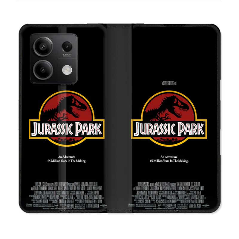 Housse Cuir Portefeuille Pour Xiaomi Redmi Note 13 Pro 5G Jurassik Park Affiche