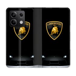 Housse Cuir Portefeuille Pour Xiaomi Redmi Note 13 Pro 5G Lamborghini Noir
