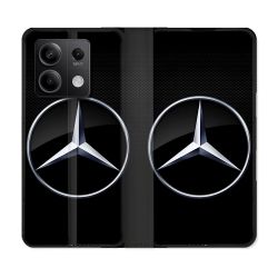 Housse Cuir Portefeuille Pour Xiaomi Redmi Note 13 Pro 5G Mercedes Carbone