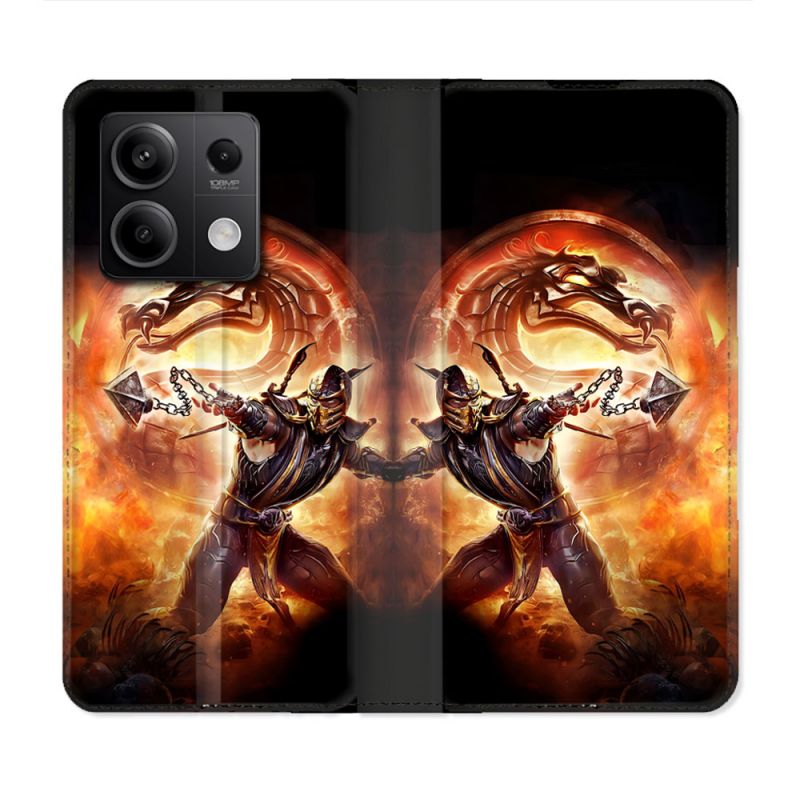Housse Cuir Portefeuille Pour Xiaomi Redmi Note 13 Pro 5G Mortal Combat