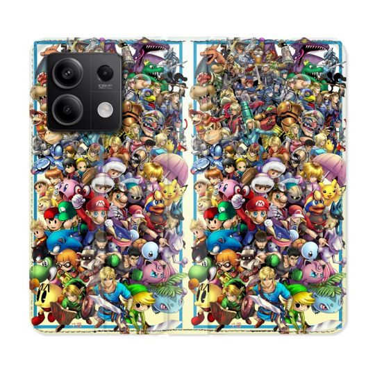 Housse Cuir Portefeuille Pour Xiaomi Redmi Note 13 Pro 5G Nintendo