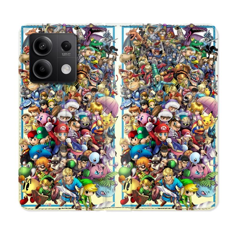 Housse Cuir Portefeuille Pour Xiaomi Redmi Note 13 Pro 5G Nintendo