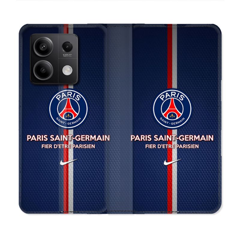 Housse Cuir Portefeuille Pour Xiaomi Redmi Note 13 Pro 5G Foot PSG Fier