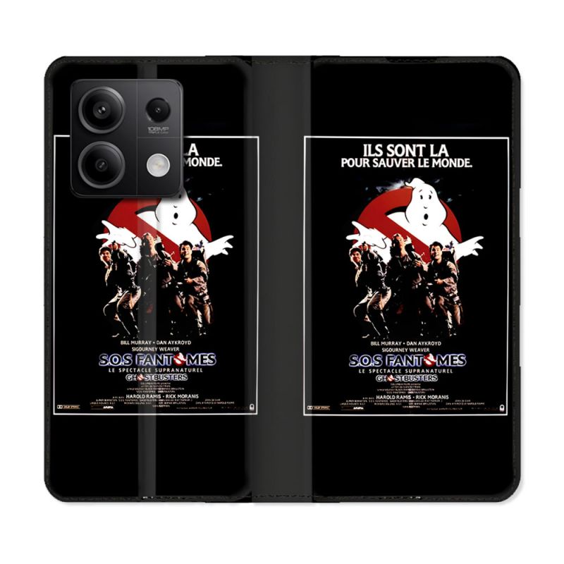 Housse Cuir Portefeuille Pour Xiaomi Redmi Note 13 Pro 5G SOS Fantome Affiche