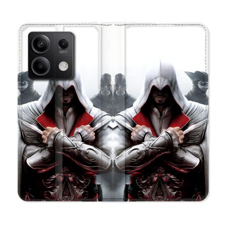 Housse Cuir Portefeuille Pour Xiaomi Redmi Note 13 5G Assassin Creed Mask