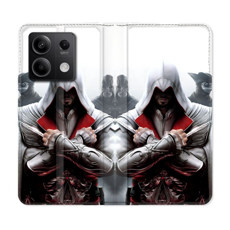 Housse Cuir Portefeuille Pour Xiaomi Redmi Note 13 5G Assassin Creed Mask