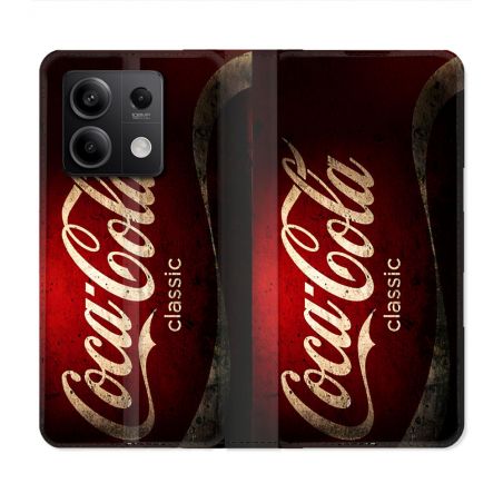 Housse Cuir Portefeuille Pour Xiaomi Redmi Note 13 5G Coca Cola Classique