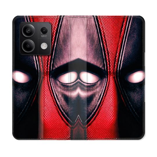 Housse Cuir Portefeuille Pour Xiaomi Redmi Note 13 5G Deadpool Yeux