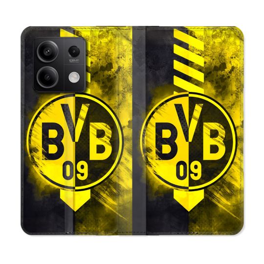 Housse Cuir Portefeuille Pour Xiaomi Redmi Note 13 5G Foot Dortmund