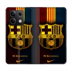 Housse Cuir Portefeuille Pour Xiaomi Redmi Note 13 5G Foot FC Barcelone Vintage