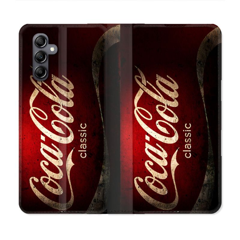 Housse Cuir Portefeuille Pour Samsung Galaxy A05S Coca Cola Classique