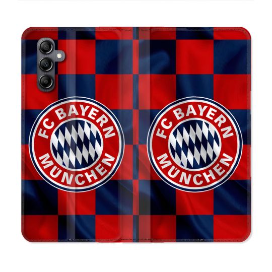 Housse Cuir Portefeuille Pour Samsung Galaxy A05S Foot Bayern Munich Carreaux