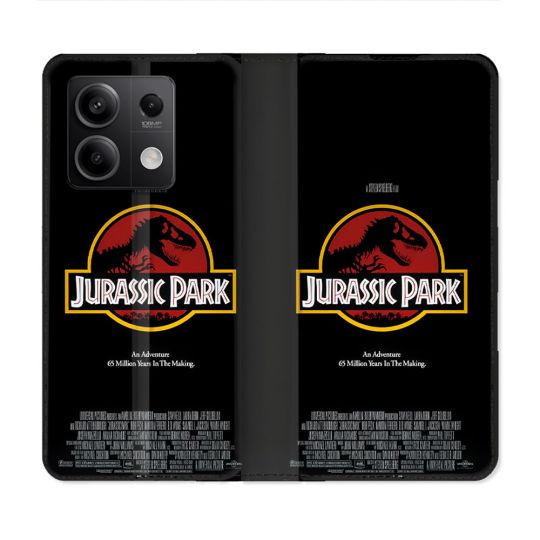 Housse Cuir Portefeuille Pour Xiaomi Redmi Note 13 5G Jurassik Park Affiche