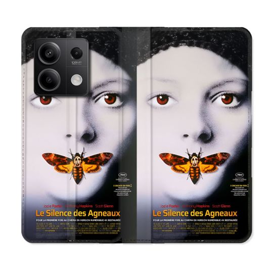 Housse Cuir Portefeuille Pour Xiaomi Redmi Note 13 5G Le Silence Des Agneaux Affiche