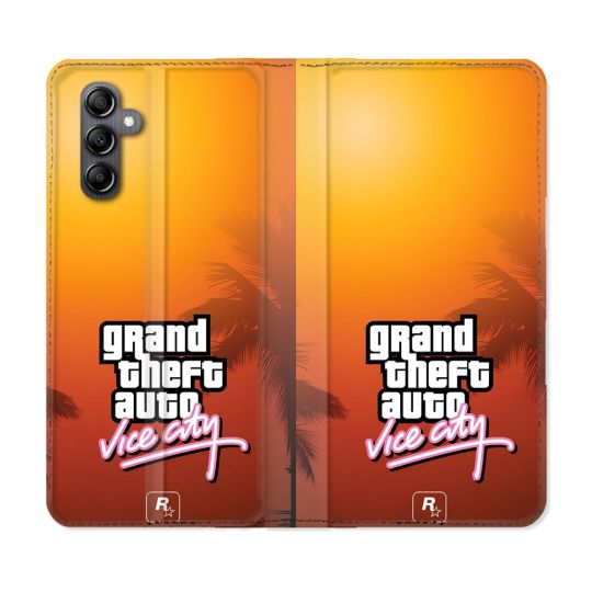 Housse Cuir Portefeuille Pour Samsung Galaxy A05S GTA Vice City