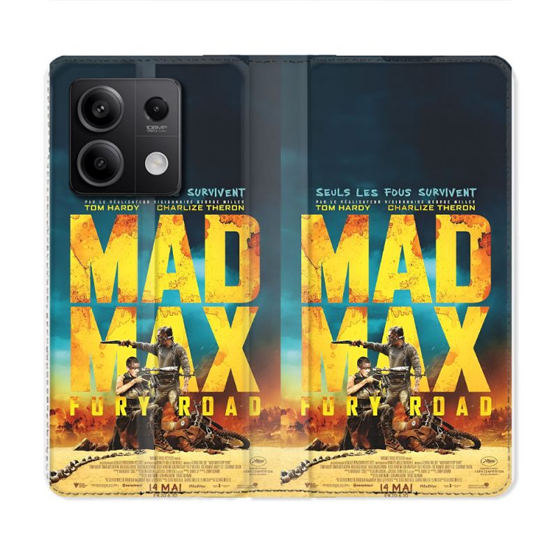 Housse Cuir Portefeuille Pour Xiaomi Redmi Note 13 5G Mad Max Affiche