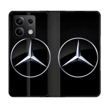 Housse Cuir Portefeuille Pour Xiaomi Redmi Note 13 5G Mercedes Carbone