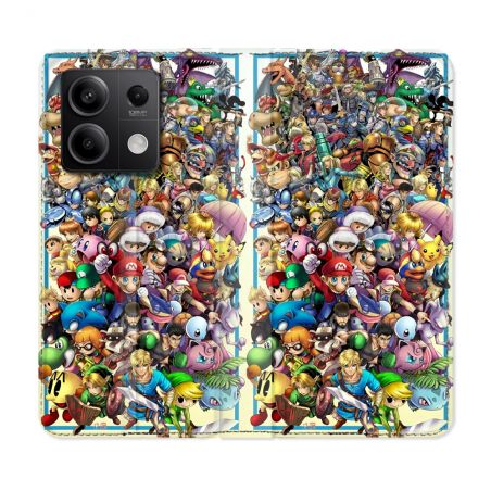 Housse Cuir Portefeuille Pour Xiaomi Redmi Note 13 5G Nintendo