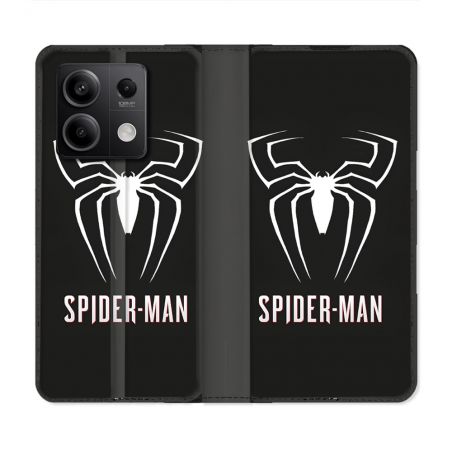 Housse Cuir Portefeuille Pour Xiaomi Redmi Note 13 5G Spiderman Logo