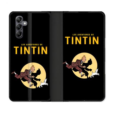 Housse Cuir Portefeuille Pour Samsung Galaxy A05S Tintin Classique