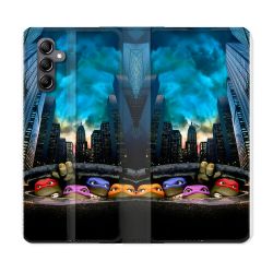 Housse Cuir Portefeuille Pour Samsung Galaxy A05S Tortue Ninja Ville