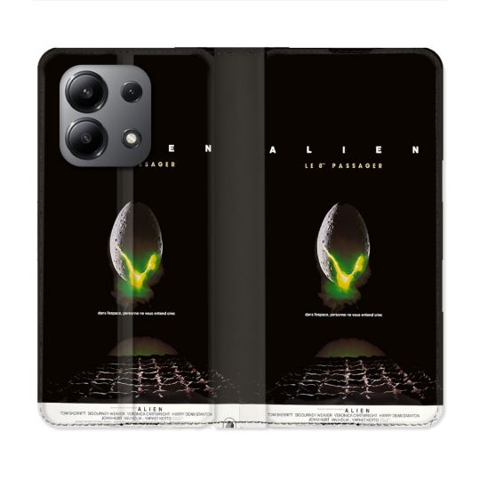 Housse Cuir Portefeuille Pour Xiaomi Redmi Note 13 4G Alien Affiche