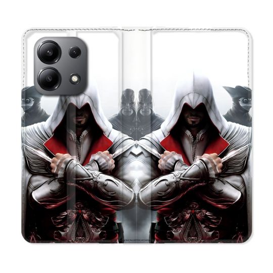 Housse Cuir Portefeuille Pour Xiaomi Redmi Note 13 4G Assassin Creed Mask