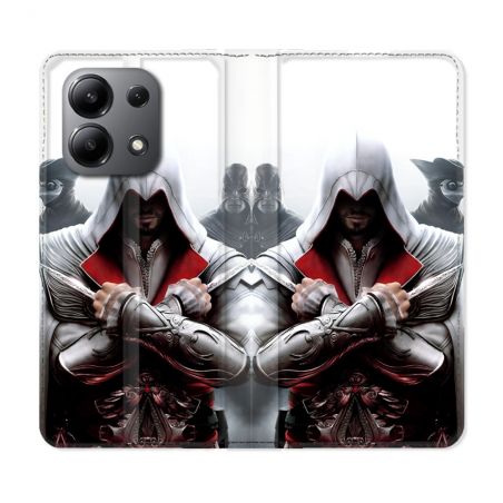 Housse Cuir Portefeuille Pour Xiaomi Redmi Note 13 4G Assassin Creed Mask