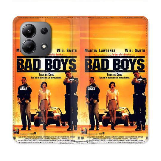 Housse Cuir Portefeuille Pour Xiaomi Redmi Note 13 4G Bad Boys Affiche
